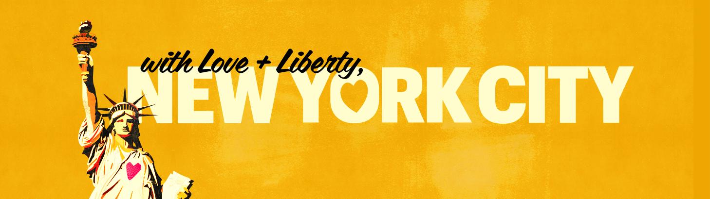 New York City advertising banner